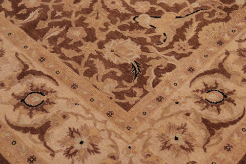 handmade Traditional Kafkaz Brown Tan Hand Knotted RECTANGLE 100% WOOL area rug 6' x 9'