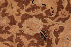 handmade Traditional Kafkaz Brown Tan Hand Knotted RECTANGLE 100% WOOL area rug 6X9