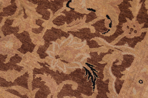 handmade Traditional Kafkaz Brown Tan Hand Knotted RECTANGLE 100% WOOL area rug 6' x 9'