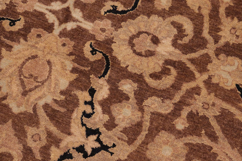 handmade Traditional Kafkaz Brown Tan Hand Knotted RECTANGLE 100% WOOL area rug 6' x 9'