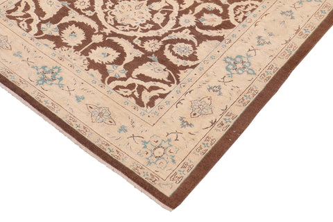 handmade Traditional Kafkaz Brown Tan Hand Knotted RECTANGLE 100% WOOL area rug 6x9