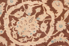 handmade Traditional Kafkaz Brown Tan Hand Knotted RECTANGLE 100% WOOL area rug 6X9