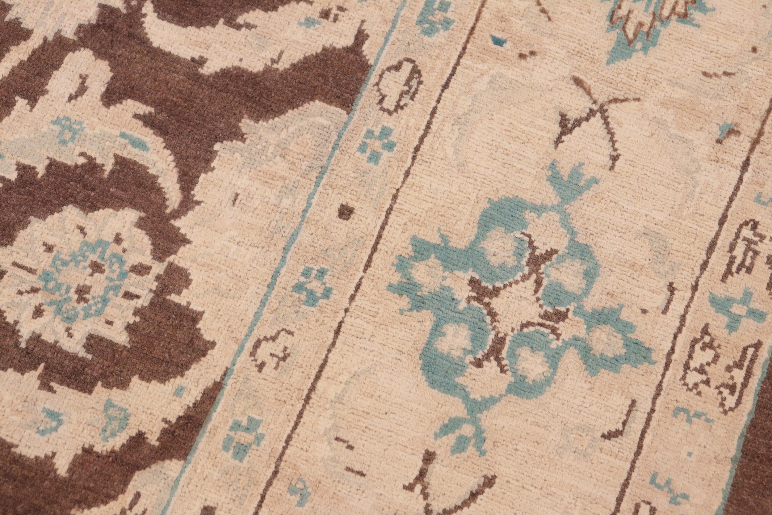 handmade Traditional Kafkaz Brown Tan Hand Knotted RECTANGLE 100% WOOL area rug 6x9