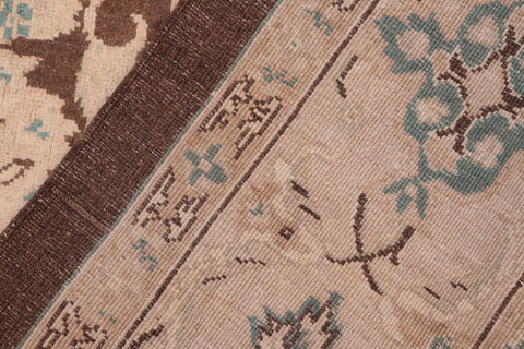 handmade Traditional Kafkaz Brown Tan Hand Knotted RECTANGLE 100% WOOL area rug 6x9
