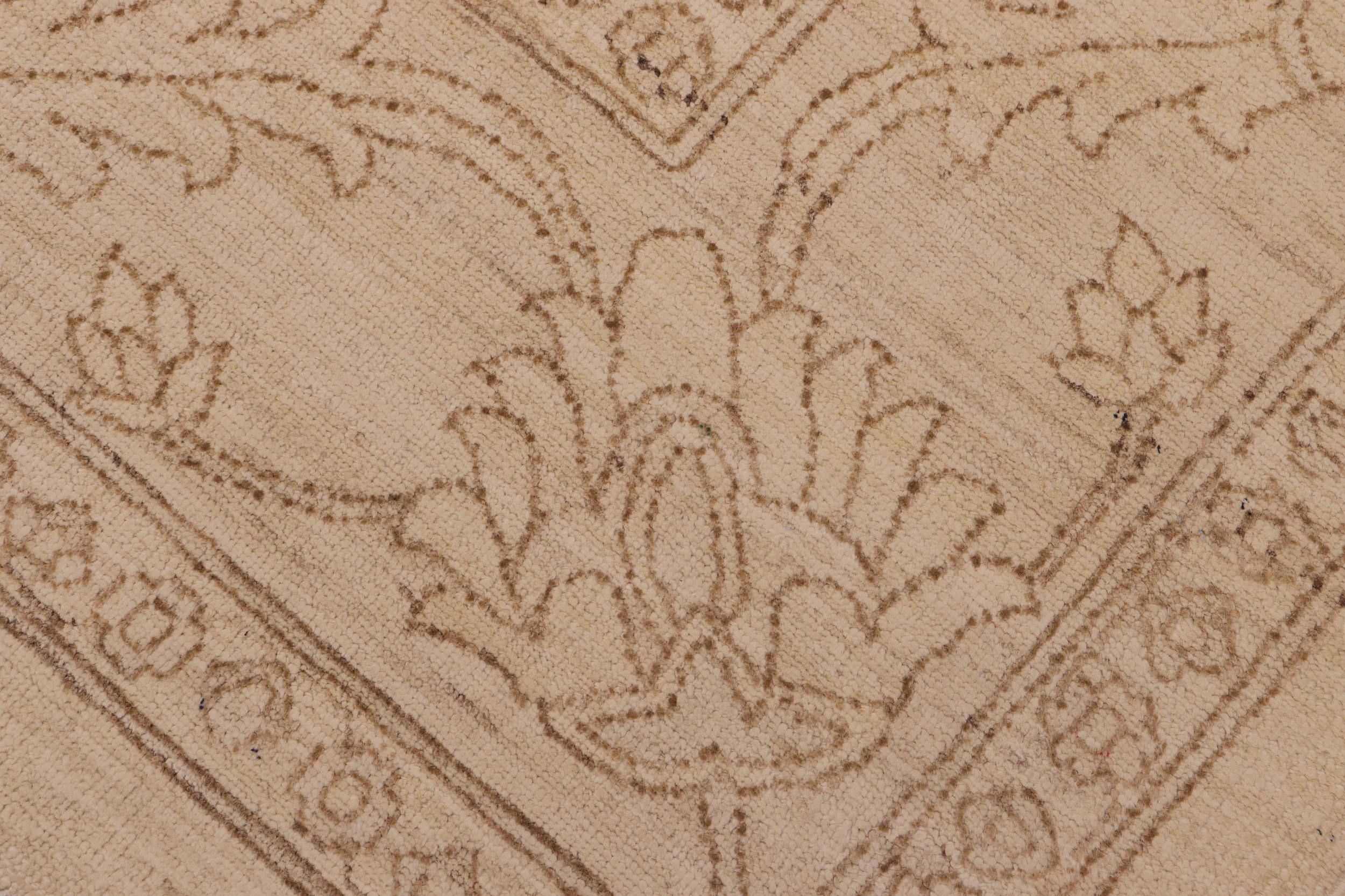 handmade Traditional Kafkaz Beige Tan Hand Knotted RECTANGLE 100% WOOL area rug 9x12