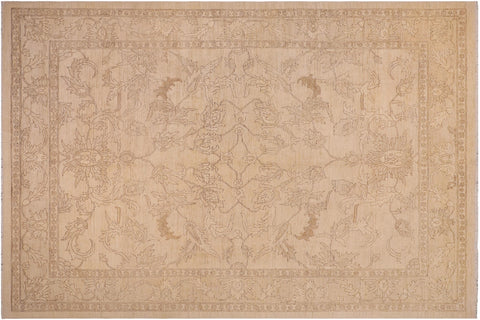 handmade Traditional Kafkaz Beige Tan Hand Knotted RECTANGLE 100% WOOL area rug 9x12