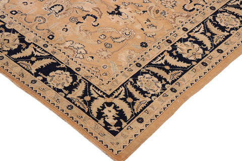 handmade Traditional Kafkaz Nude Blue Hand Knotted RECTANGLE 100% WOOL area rug 9' x 11'