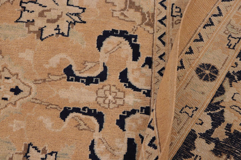 handmade Traditional Kafkaz Nude Blue Hand Knotted RECTANGLE 100% WOOL area rug 9' x 11'