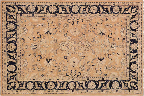 handmade Traditional Kafkaz Nude Blue Hand Knotted RECTANGLE 100% WOOL area rug 9' x 11'