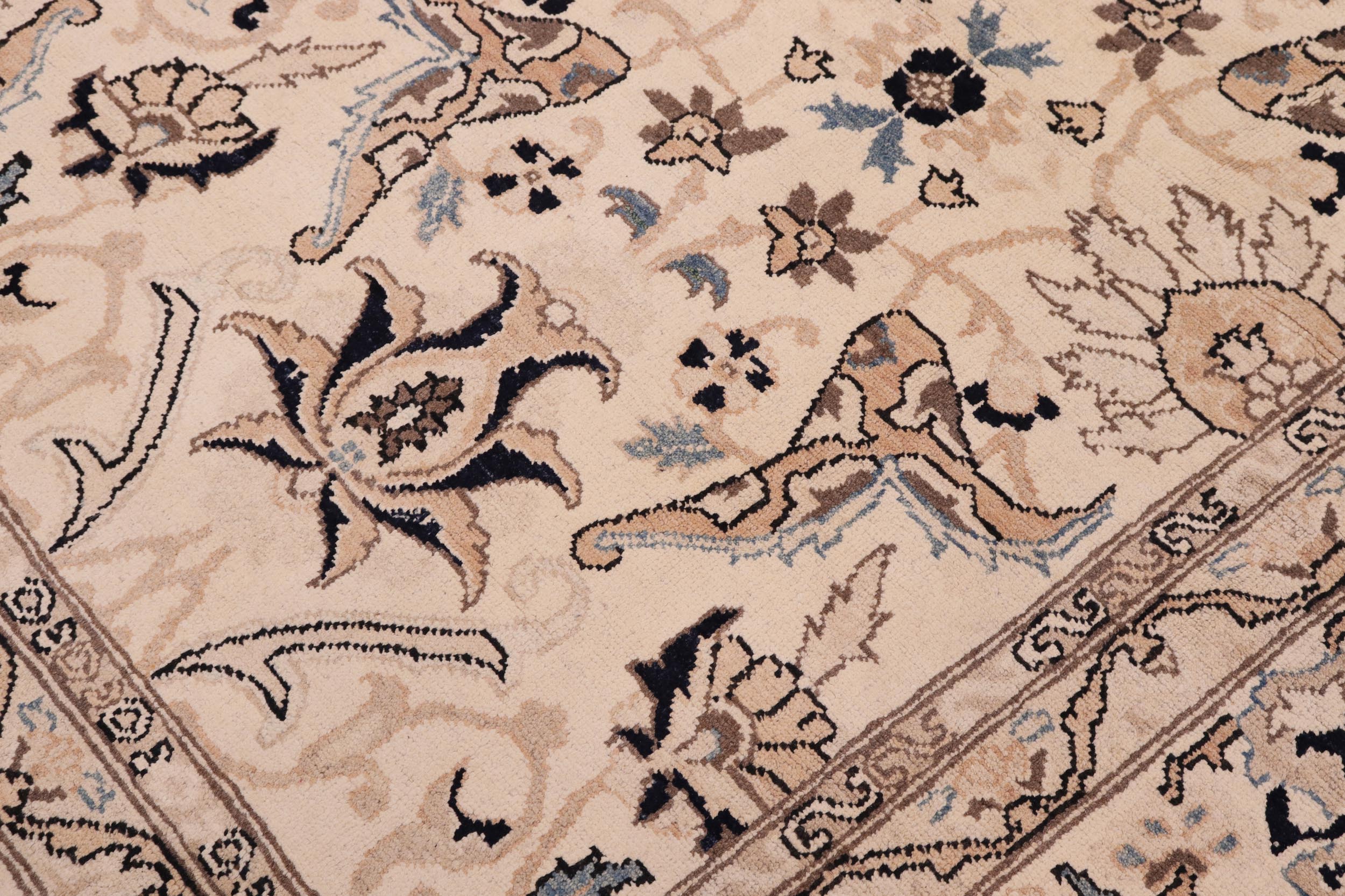 handmade Traditional Kafkaz Beige Tan Hand Knotted RECTANGLE 100% WOOL area rug 9x12