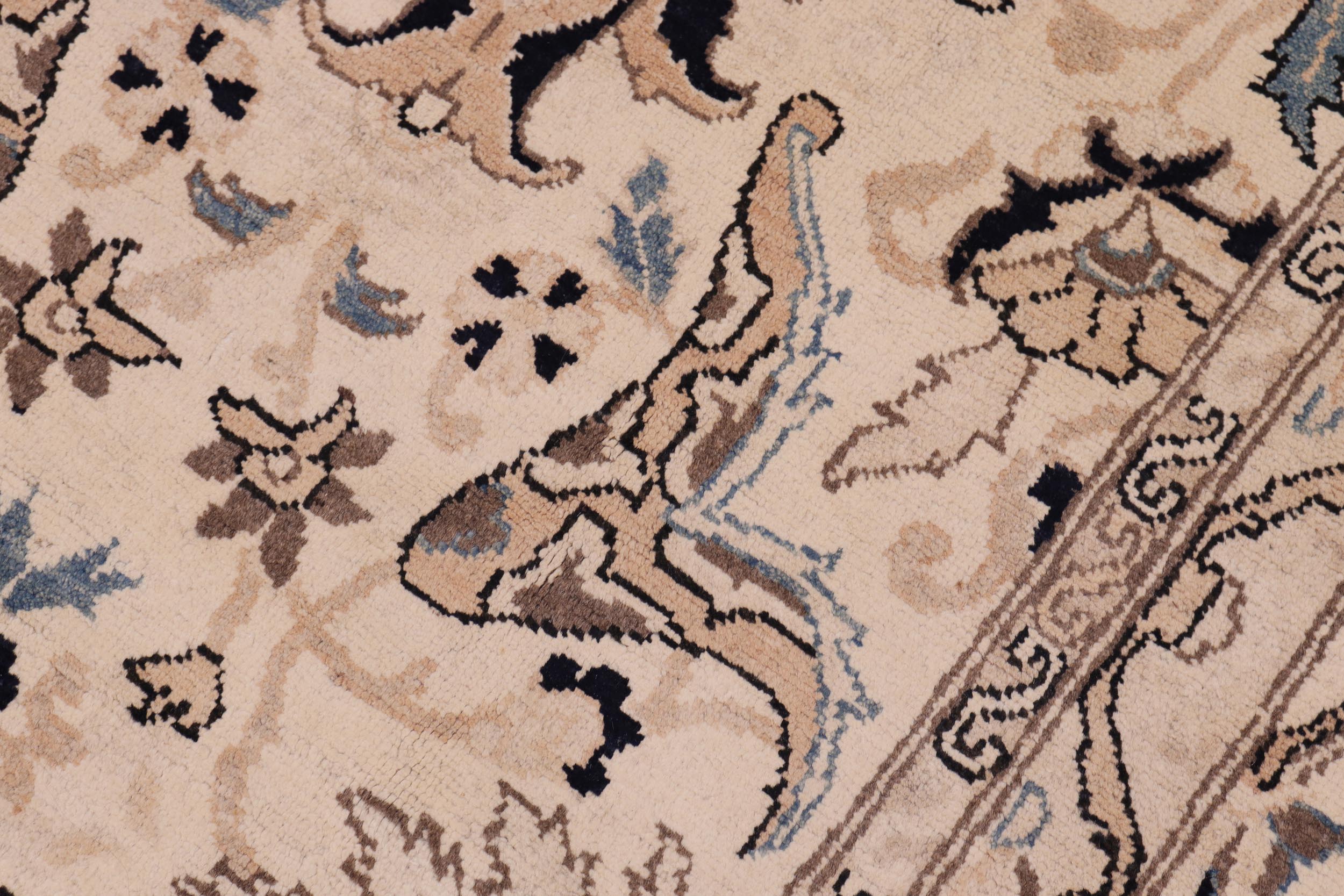 handmade Traditional Kafkaz Beige Tan Hand Knotted RECTANGLE 100% WOOL area rug 9x12