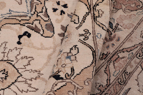 handmade Traditional Kafkaz Beige Tan Hand Knotted RECTANGLE 100% WOOL area rug 9x12