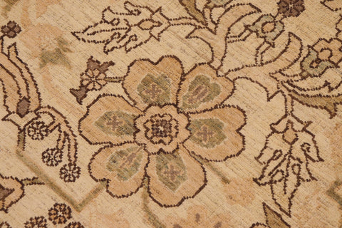handmade Traditional Kafkaz Beige Tan Hand Knotted RECTANGLE 100% WOOL area rug 9x13