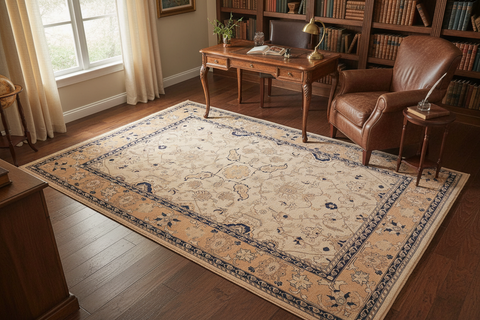 handmade Traditional Kafkaz Beige Peach Hand Knotted RECTANGLE 100% WOOL area rug 9x11