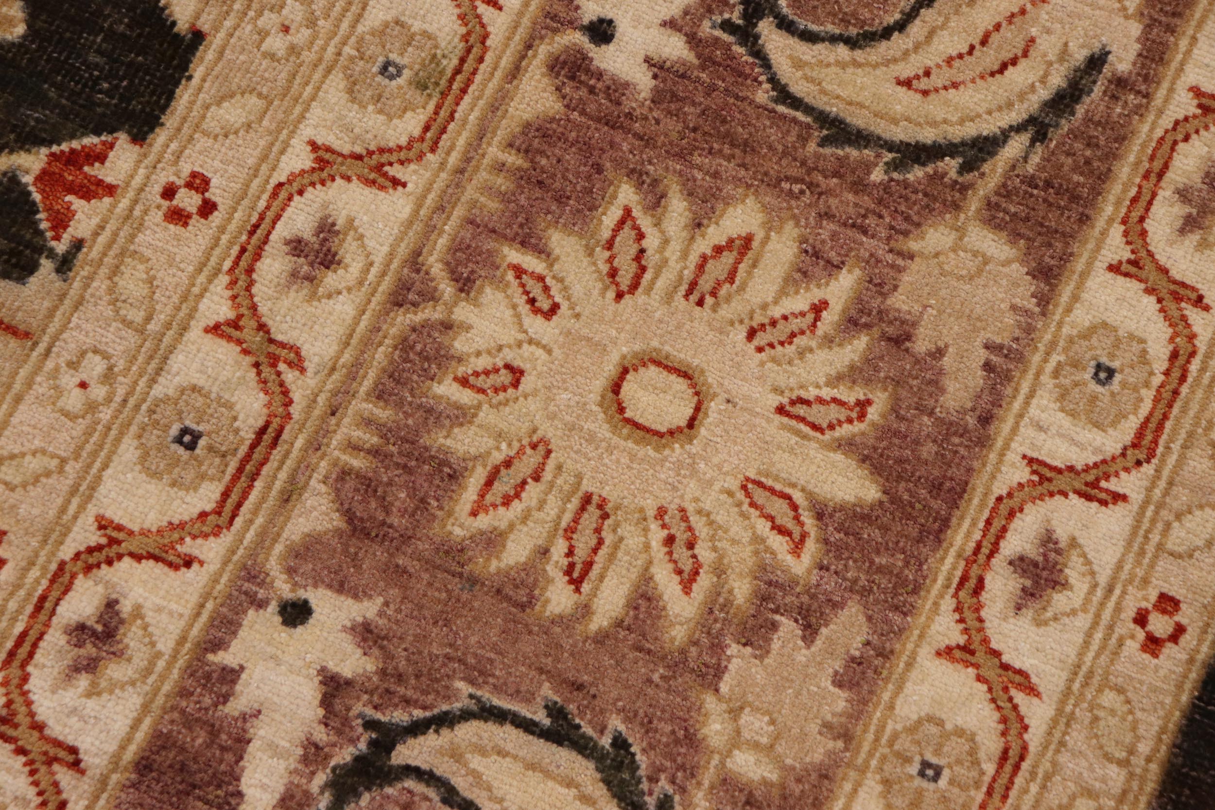 handmade Traditional Antique Charcoal Brown Hand Knotted RECTANGLE 100% WOOL area rug 9x12