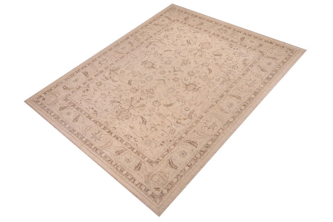 handmade Traditional Kafkaz Beige Tan Hand Knotted RECTANGLE 100% WOOL area rug 9x12