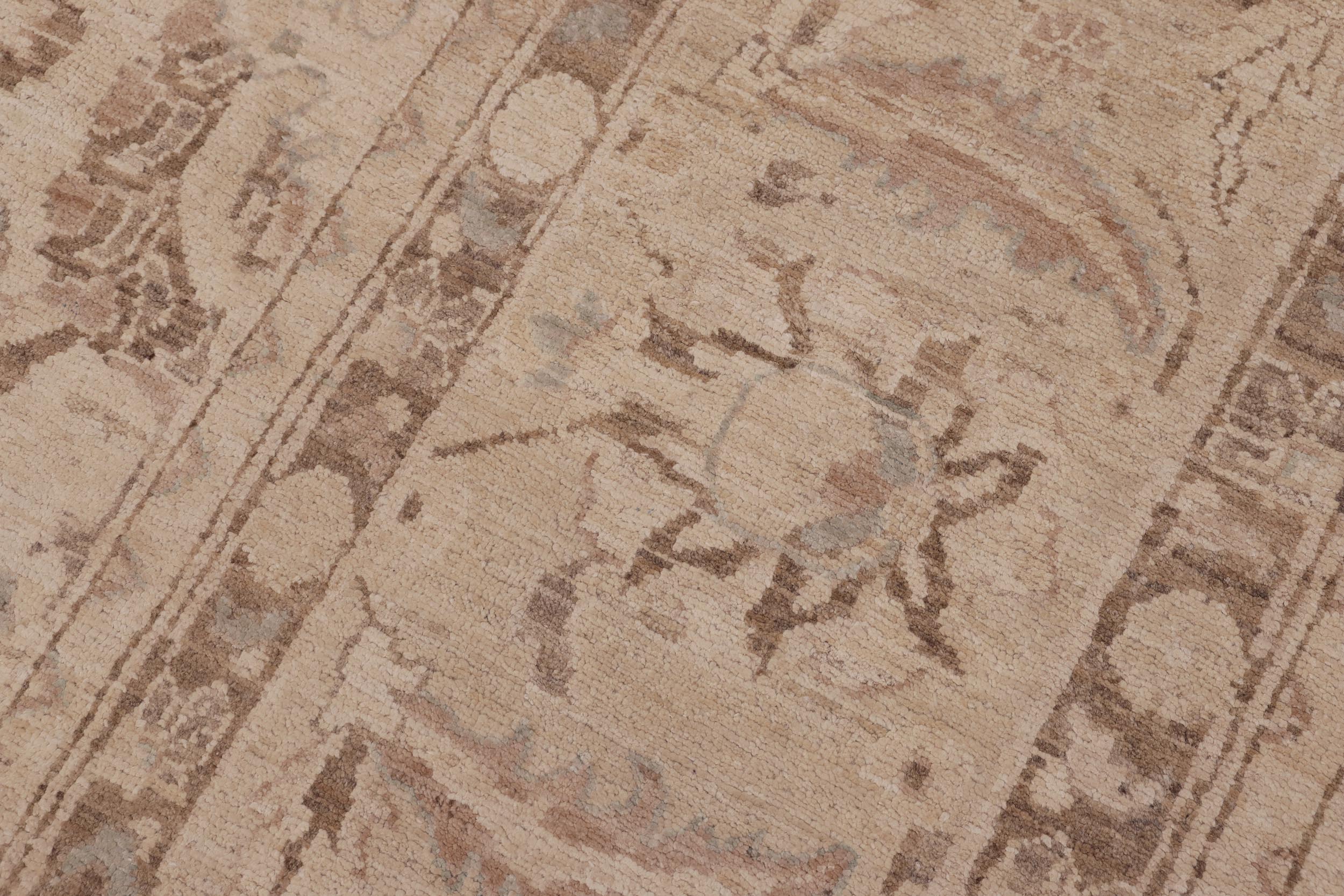handmade Traditional Kafkaz Beige Tan Hand Knotted RECTANGLE 100% WOOL area rug 9x12