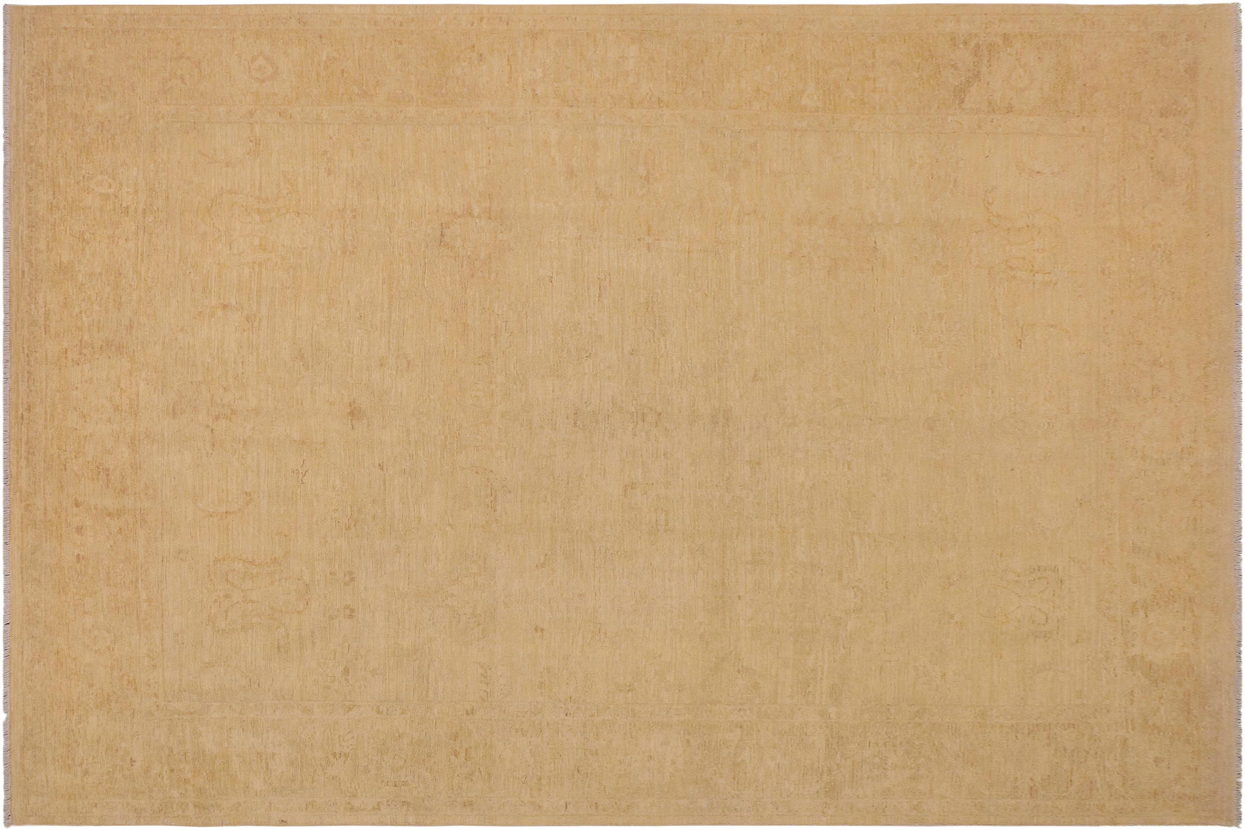 handmade Traditional Kafkaz Beige Tan Hand Knotted RECTANGLE 100% WOOL area rug 9x13