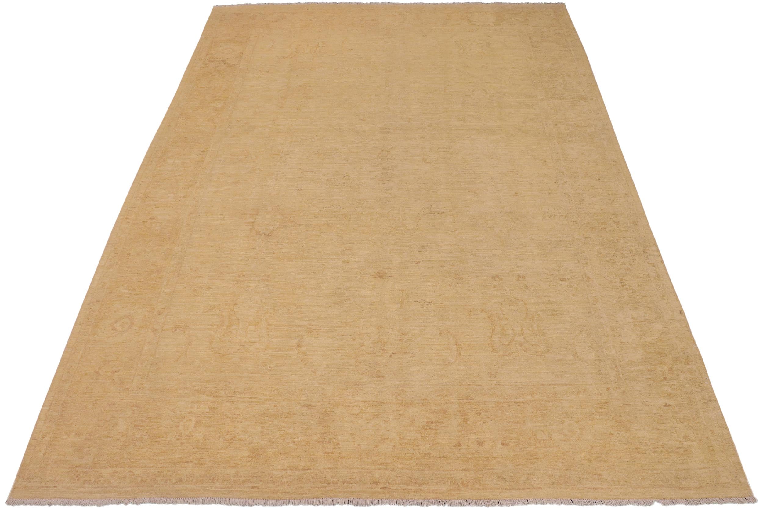 handmade Traditional Kafkaz Beige Tan Hand Knotted RECTANGLE 100% WOOL area rug 9x13