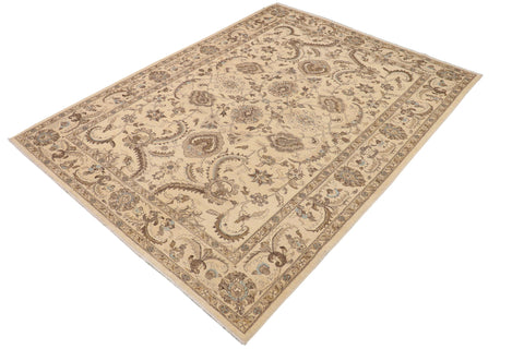 handmade Traditional Kafkaz Beige Blue Hand Knotted RECTANGLE 100% WOOL area rug 9x12