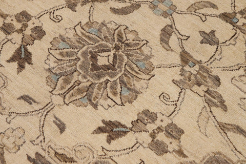 handmade Traditional Kafkaz Beige Blue Hand Knotted RECTANGLE 100% WOOL area rug 9x12