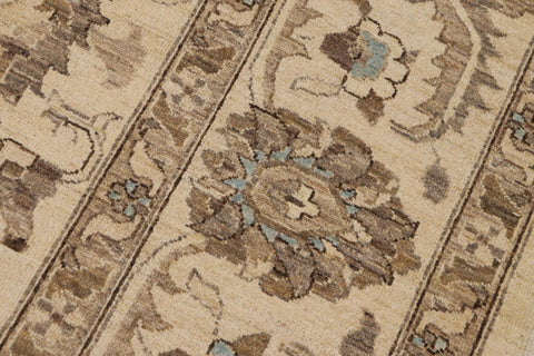 handmade Traditional Kafkaz Beige Blue Hand Knotted RECTANGLE 100% WOOL area rug 9x12