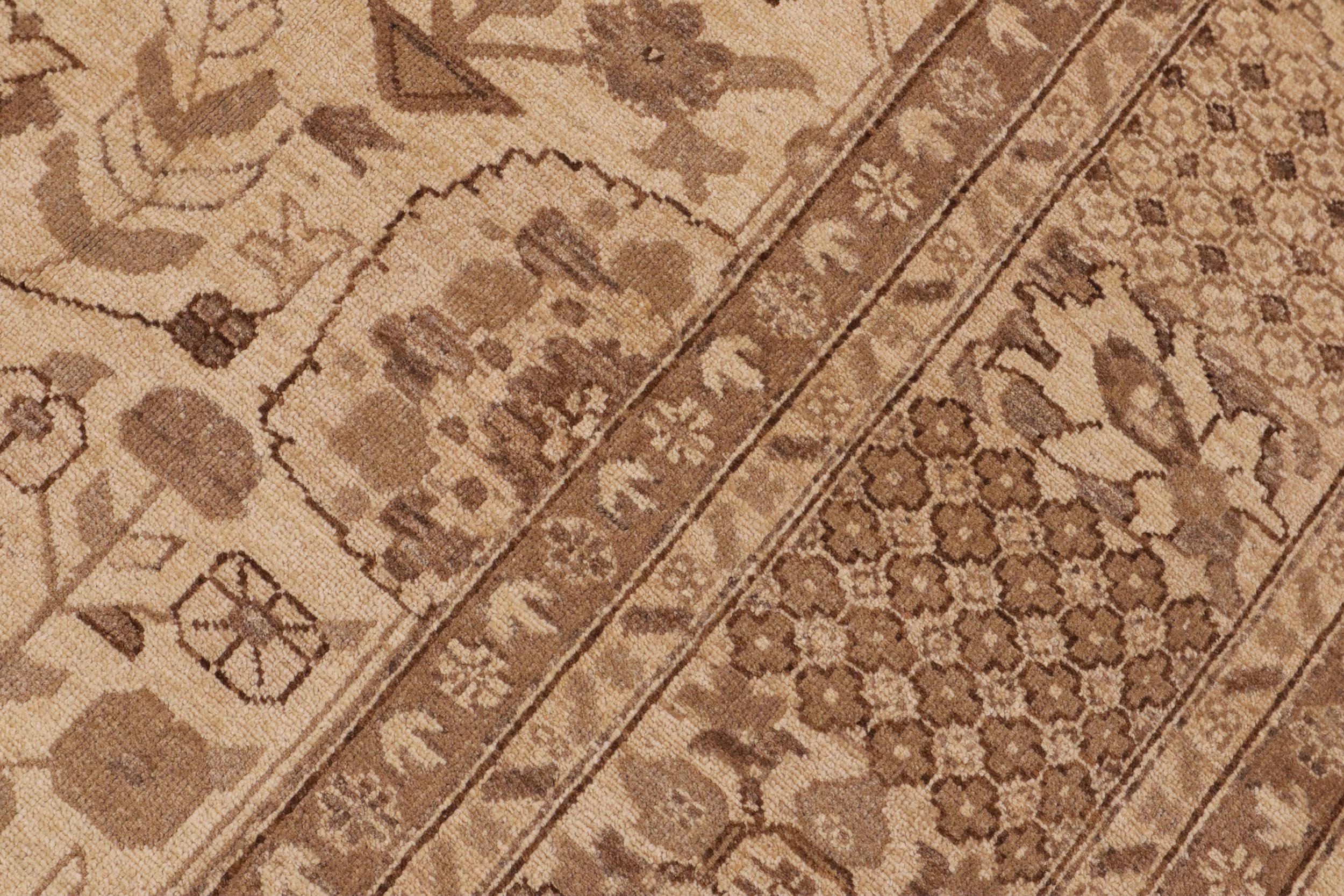 handmade Traditional Kafkaz Beige Tan Hand Knotted RECTANGLE 100% WOOL area rug 9x12