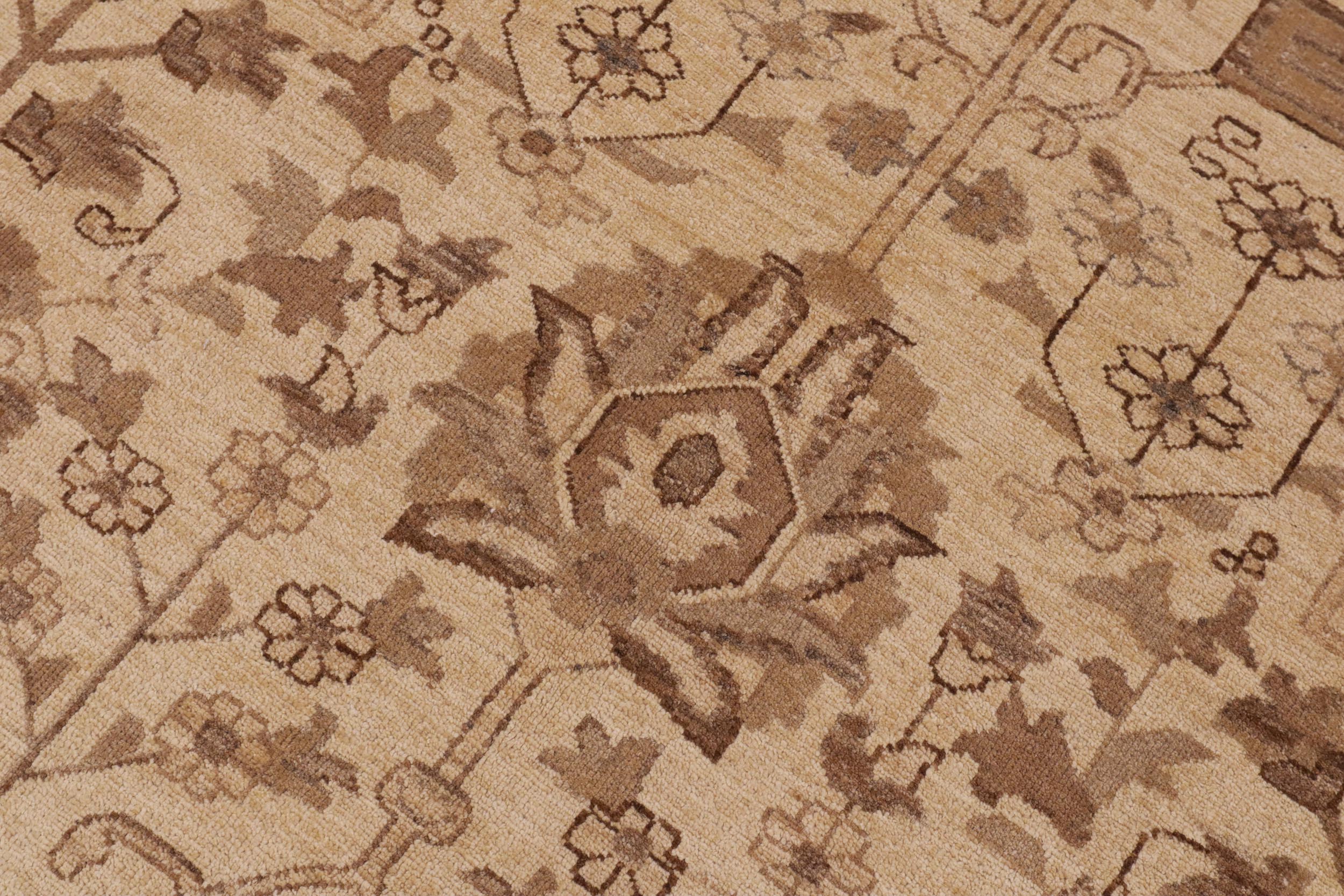 handmade Traditional Kafkaz Beige Tan Hand Knotted RECTANGLE 100% WOOL area rug 9x12