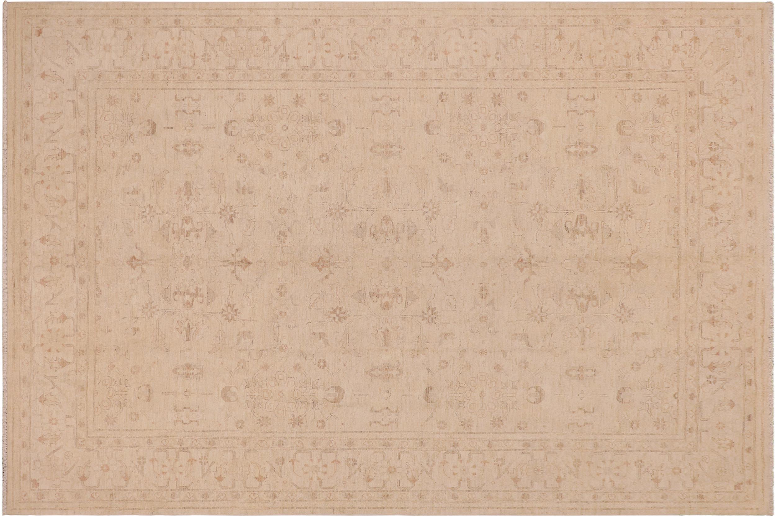 handmade Traditional Kafkaz Beige Lt. Brown Hand Knotted RECTANGLE 100% WOOL area rug 9x12