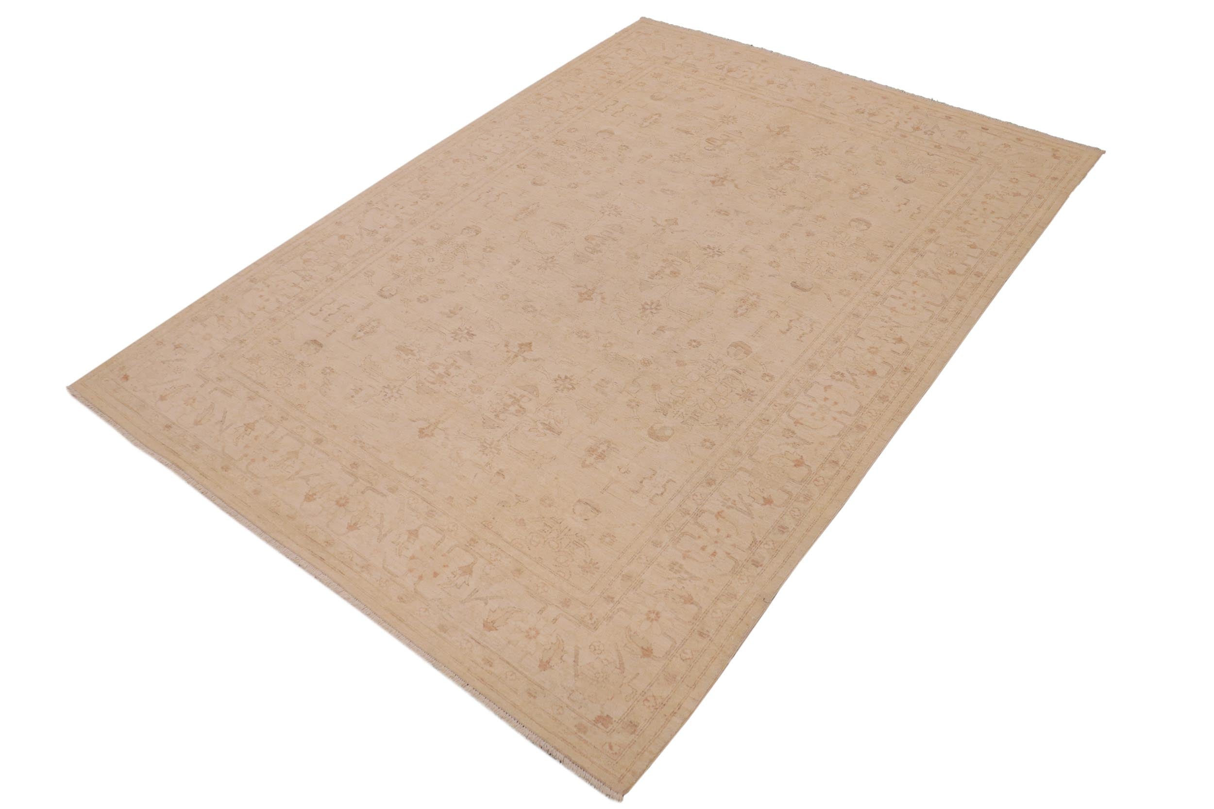 handmade Traditional Kafkaz Beige Lt. Brown Hand Knotted RECTANGLE 100% WOOL area rug 9x12