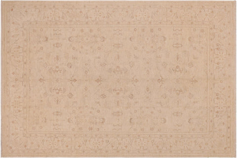 handmade Traditional Kafkaz Beige Lt. Brown Hand Knotted RECTANGLE 100% WOOL area rug 9x12