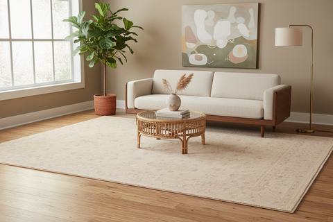 handmade Traditional Kafkaz Beige Lt. Brown Hand Knotted RECTANGLE 100% WOOL area rug 9x12