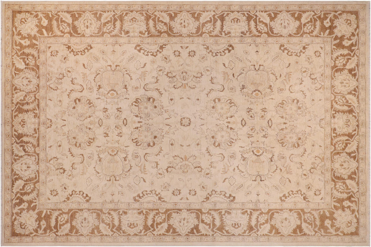 handmade Traditional Kafkaz Beige Brown Hand Knotted RECTANGLE 100% WOOL area rug 9x12
