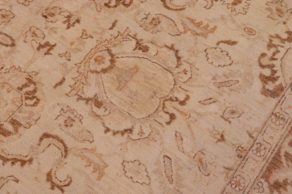 handmade Traditional Kafkaz Beige Brown Hand Knotted RECTANGLE 100% WOOL area rug 9 x 12