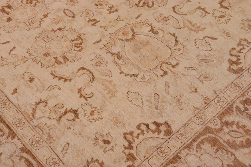 handmade Traditional Kafkaz Beige Brown Hand Knotted RECTANGLE 100% WOOL area rug 9 x 12