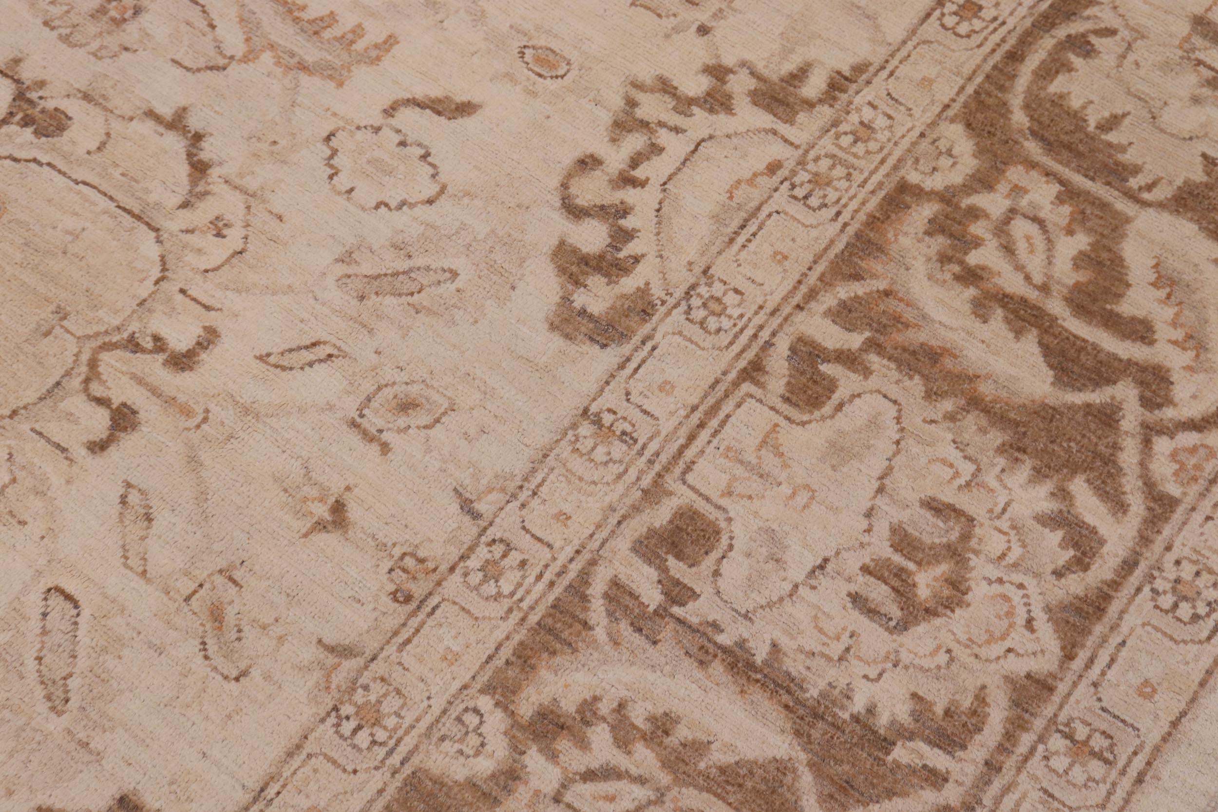 handmade Traditional Kafkaz Beige Brown Hand Knotted RECTANGLE 100% WOOL area rug 9x12