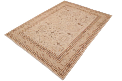 handmade Traditional Kafkaz Beige Tan Hand Knotted RECTANGLE 100% WOOL area rug 9x12