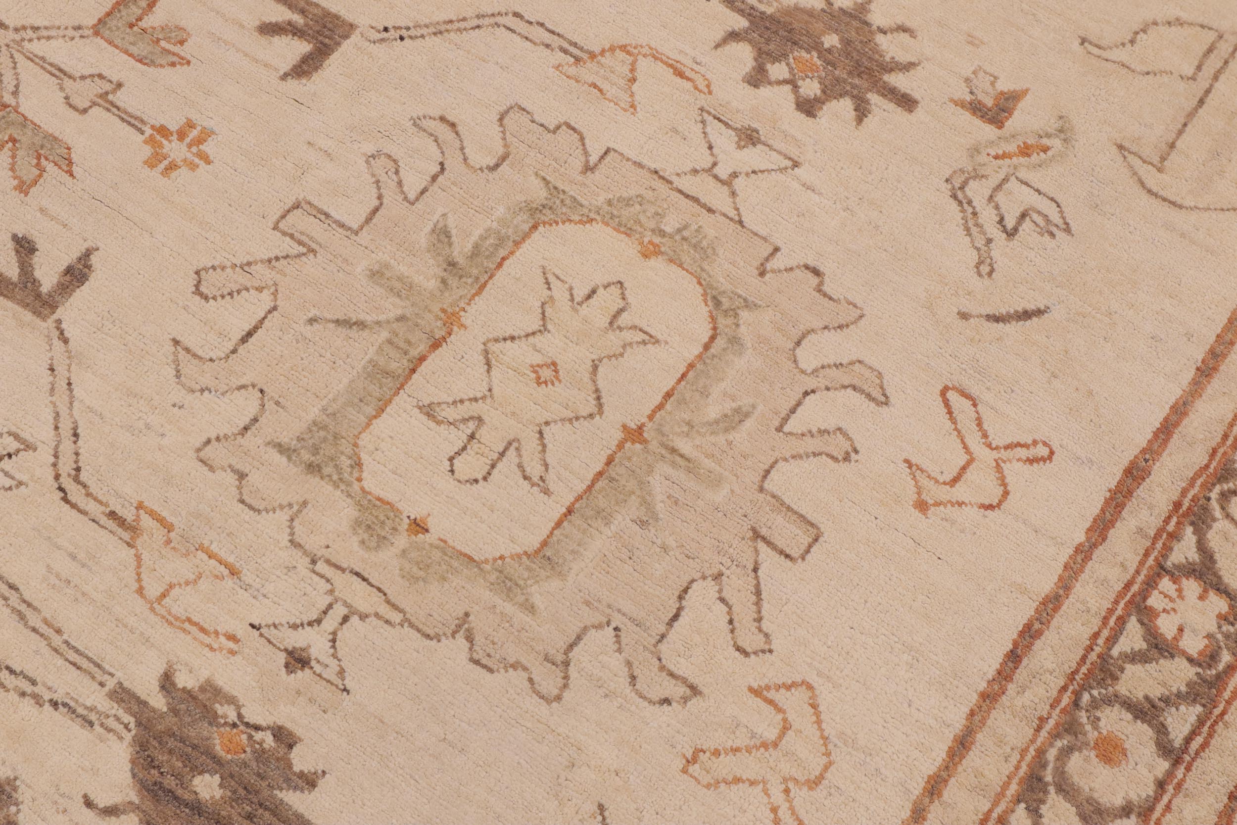 handmade Traditional Kafkaz Beige Tan Hand Knotted RECTANGLE 100% WOOL area rug 9x12