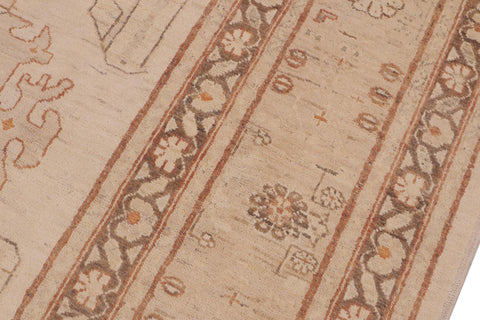 handmade Traditional Kafkaz Beige Tan Hand Knotted RECTANGLE 100% WOOL area rug 9x12