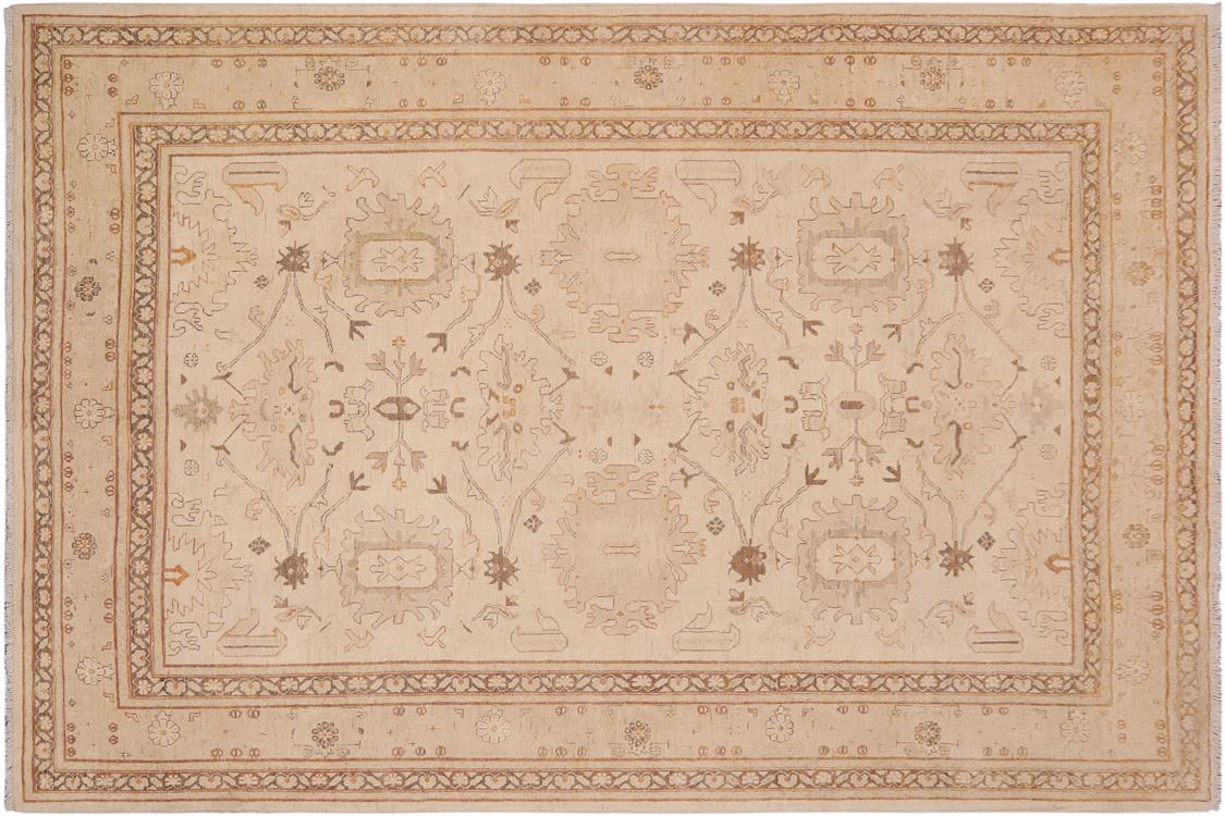 handmade Traditional Kafkaz Beige Tan Hand Knotted RECTANGLE 100% WOOL area rug 9x12