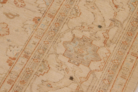 handmade Traditional Kafkaz Beige Rust Hand Knotted RECTANGLE 100% WOOL area rug 9x12