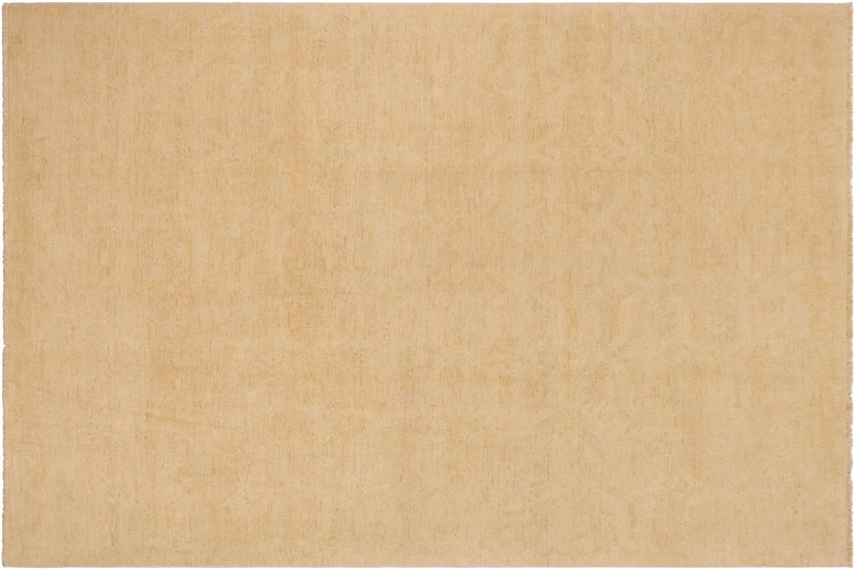 handmade Modern Kafkaz Nude Tan Hand Knotted RECTANGLE 100% WOOL area rug 9' x 12'
