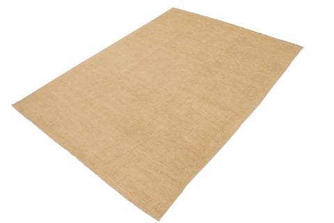 handmade Modern Kafkaz Nude Tan Hand Knotted RECTANGLE 100% WOOL area rug 9' x 12'