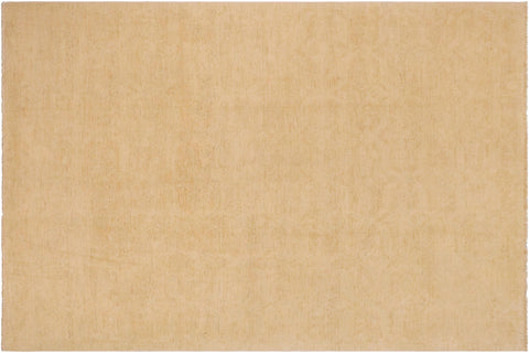 handmade Modern Kafkaz Nude Tan Hand Knotted RECTANGLE 100% WOOL area rug 9' x 12'