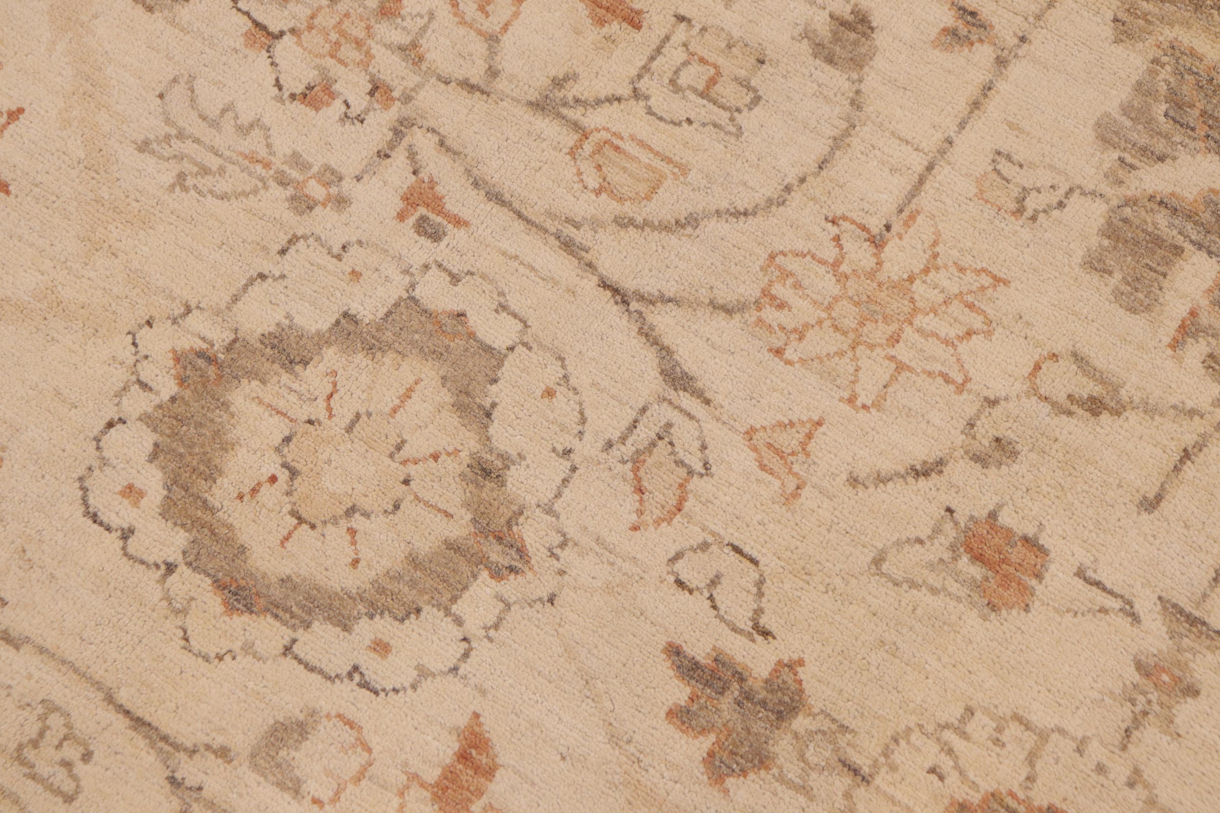 handmade Traditional Kafkaz Beige Rust Hand Knotted RECTANGLE 100% WOOL area rug 9x12