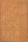 handmade Transitional Kafkaz Orange Beige Hand Knotted RECTANGLE 100% WOOL area rug 9 x 12