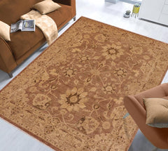 handmade Traditional Kafkaz Brown Beige Hand Knotted RECTANGLE 100% WOOL area rug 9X12