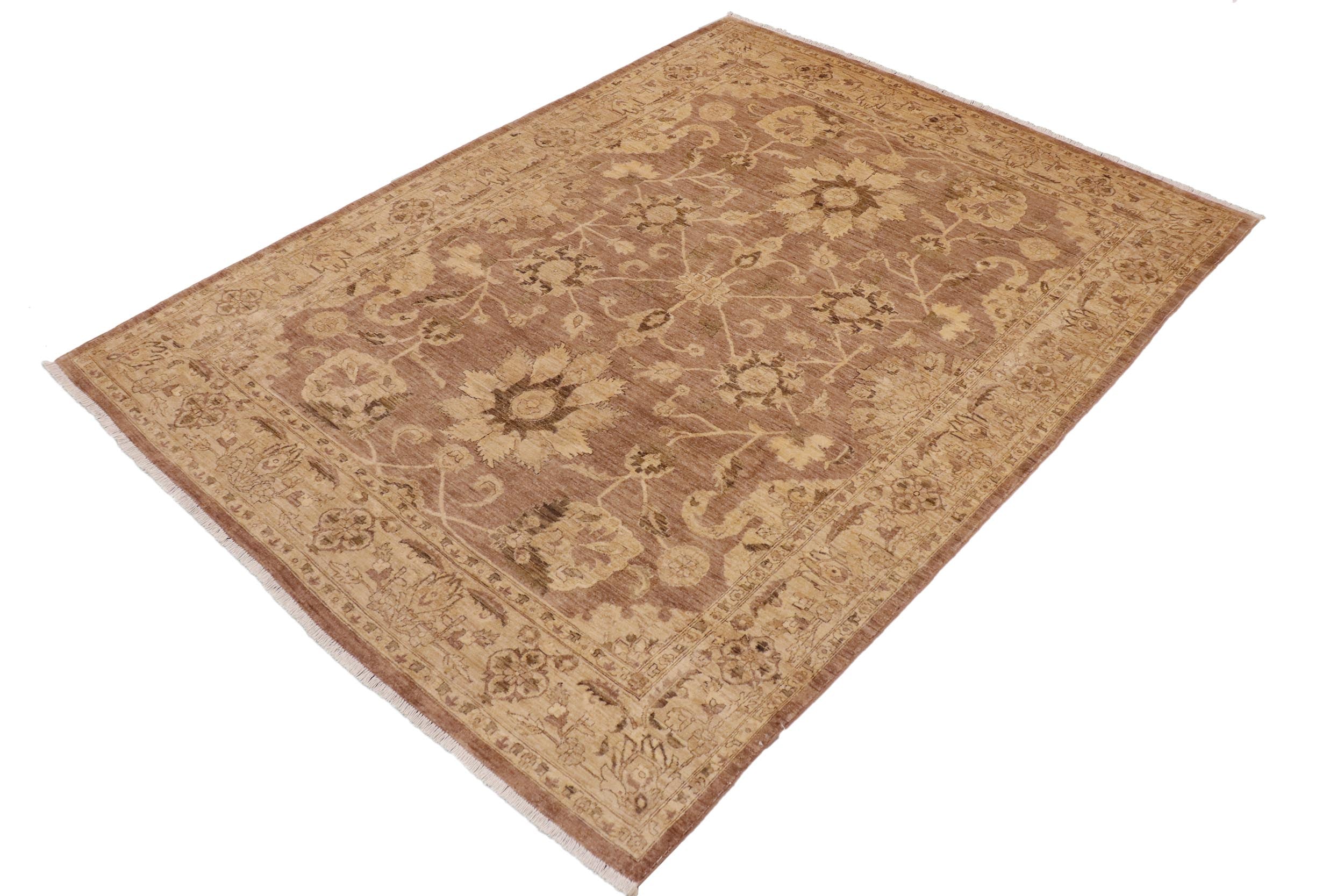 handmade Traditional Kafkaz Brown Beige Hand Knotted RECTANGLE 100% WOOL area rug 9x12