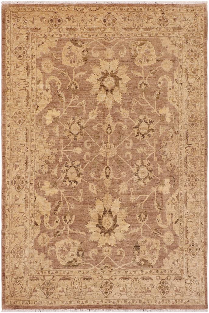 handmade Traditional Kafkaz Brown Beige Hand Knotted RECTANGLE 100% WOOL area rug 9X12