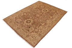 handmade Traditional Kafkaz Brown Beige Hand Knotted RECTANGLE 100% WOOL area rug 9X12